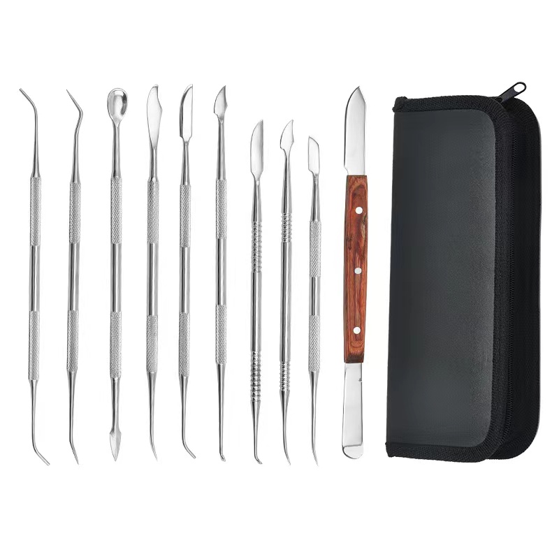 Waxing Kit Home - 10pcs Set Pisau Lilin Gigi Spatula
